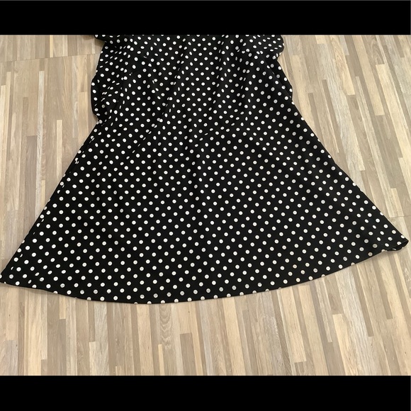 Lane Bryant Ruffle Sleeve Polka Dot Fit and Flare Dress 14/16 - Picture 6 of 9